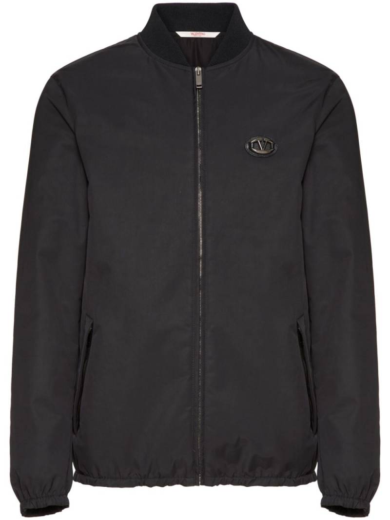 Valentino Garavani VLogo-plaque bomber jacket - Black von Valentino Garavani