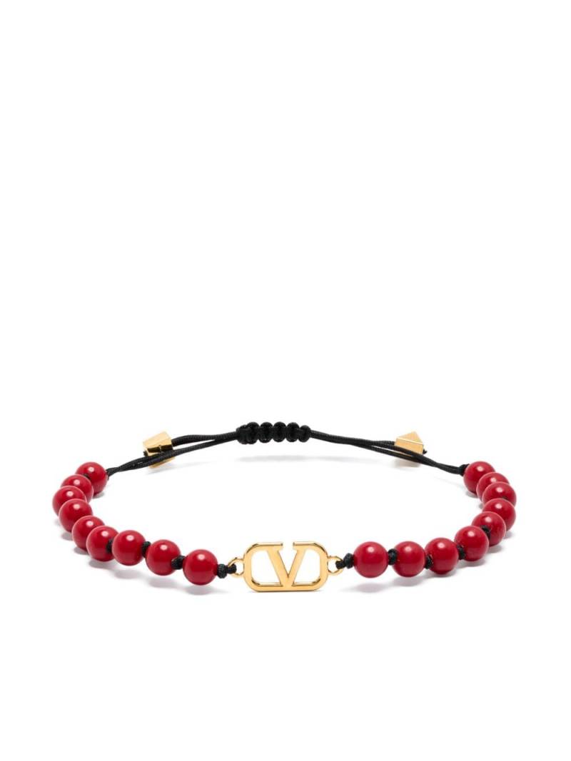 Valentino Garavani VLogo-plaque bracelet - Red von Valentino Garavani