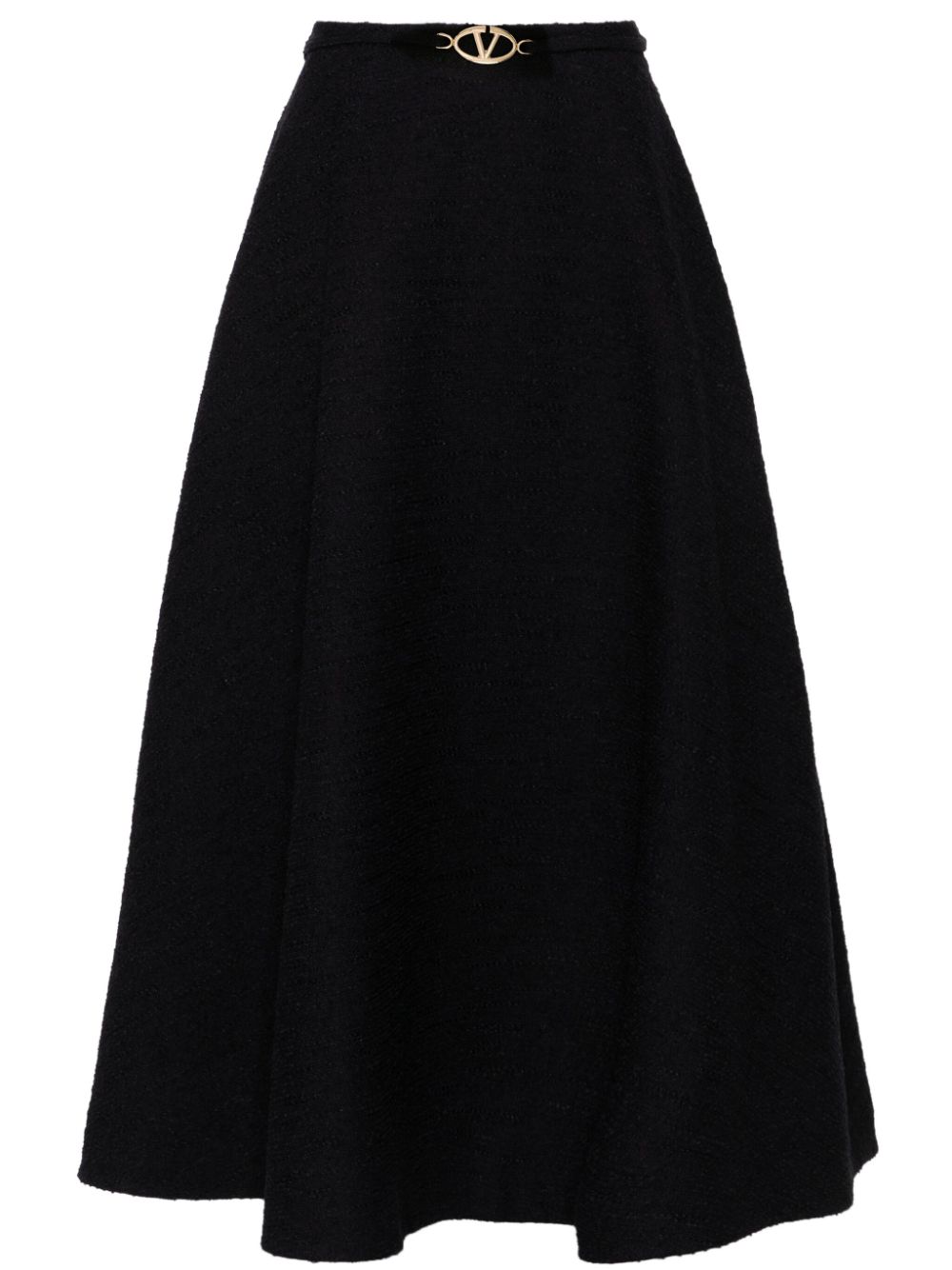 Valentino Garavani VLogo tweed midi skirt - Blue von Valentino Garavani