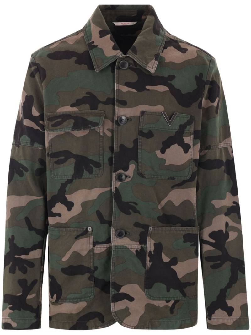 Valentino Garavani Vlogo camouflage jacket - Green von Valentino Garavani