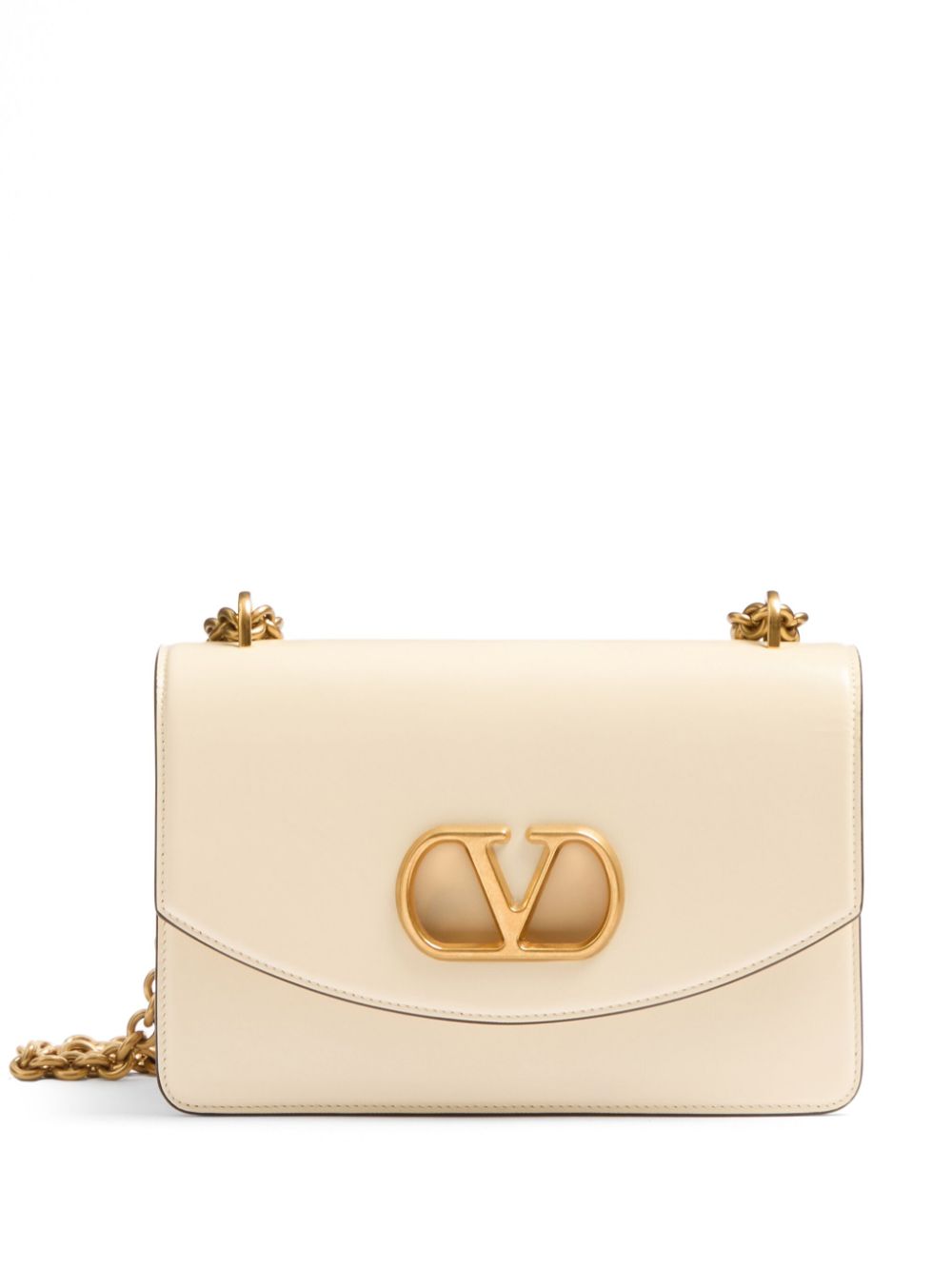 Valentino Garavani Vain leather shoulder bag - Neutrals von Valentino Garavani