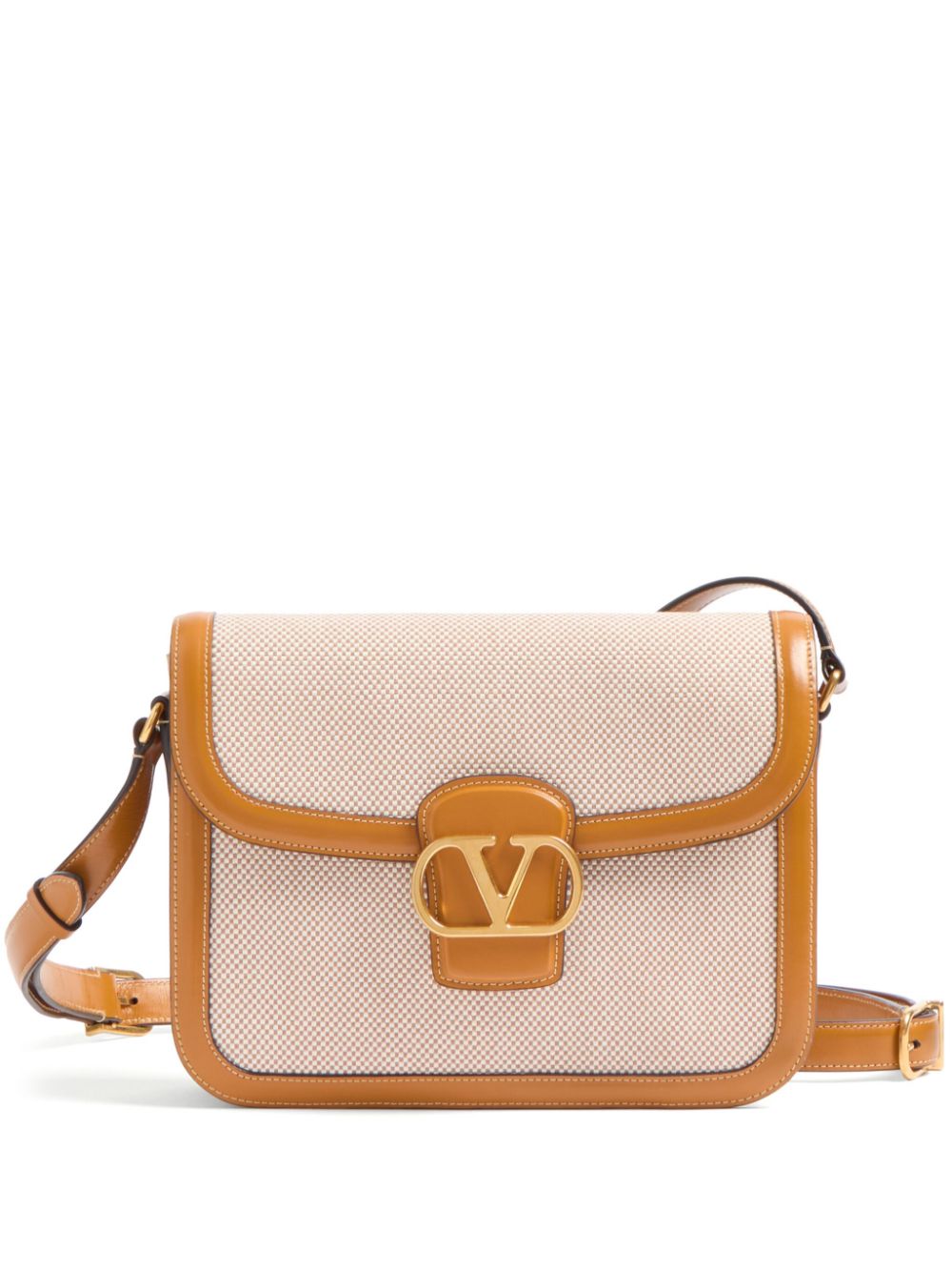 Valentino Garavani 9to5 canvas shoulder bag - Neutrals von Valentino Garavani