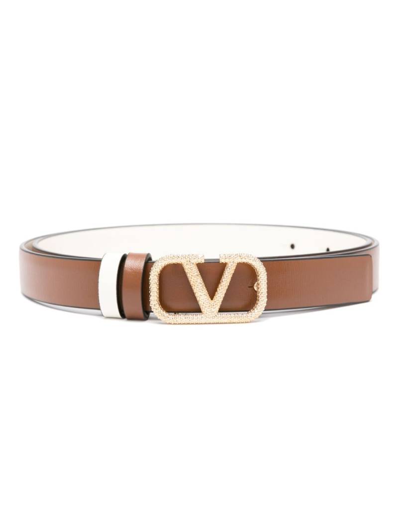 Valentino Garavani Vlogo reversible belt - Brown von Valentino Garavani