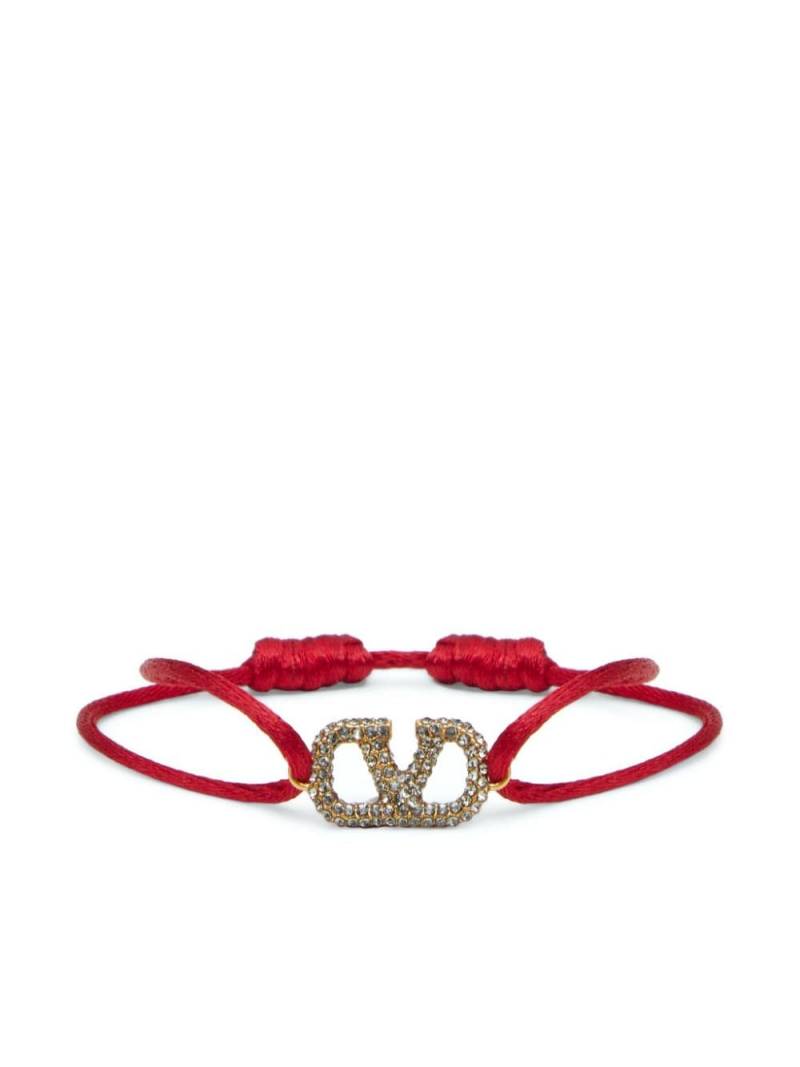 Valentino Garavani VLogo Signature crystal-embellished bracelet - Red von Valentino Garavani