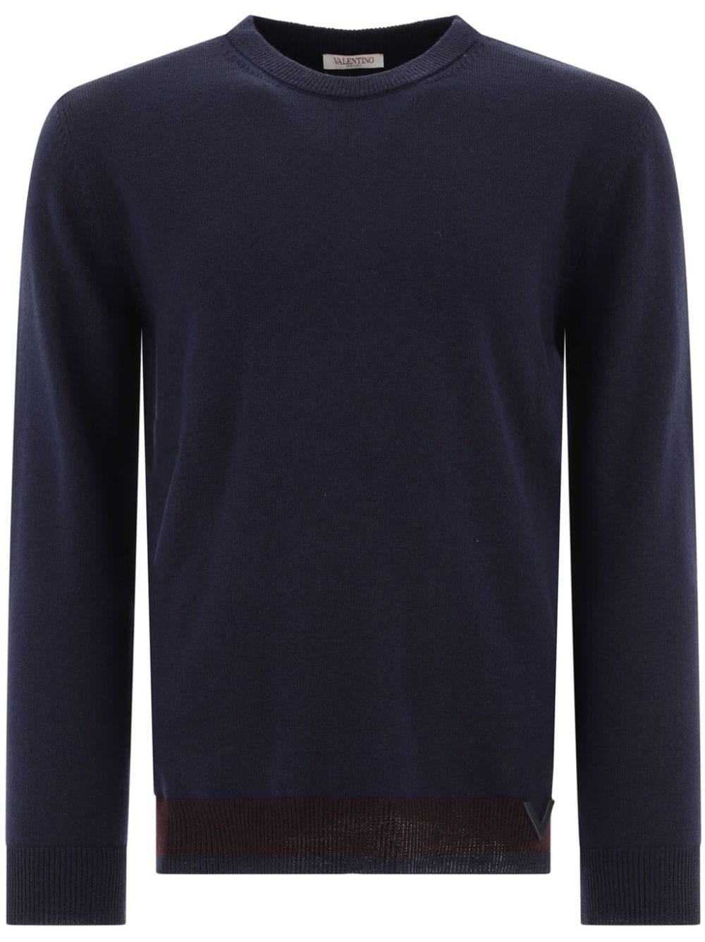 Valentino Garavani appliqué-logo jumper - Blue von Valentino Garavani