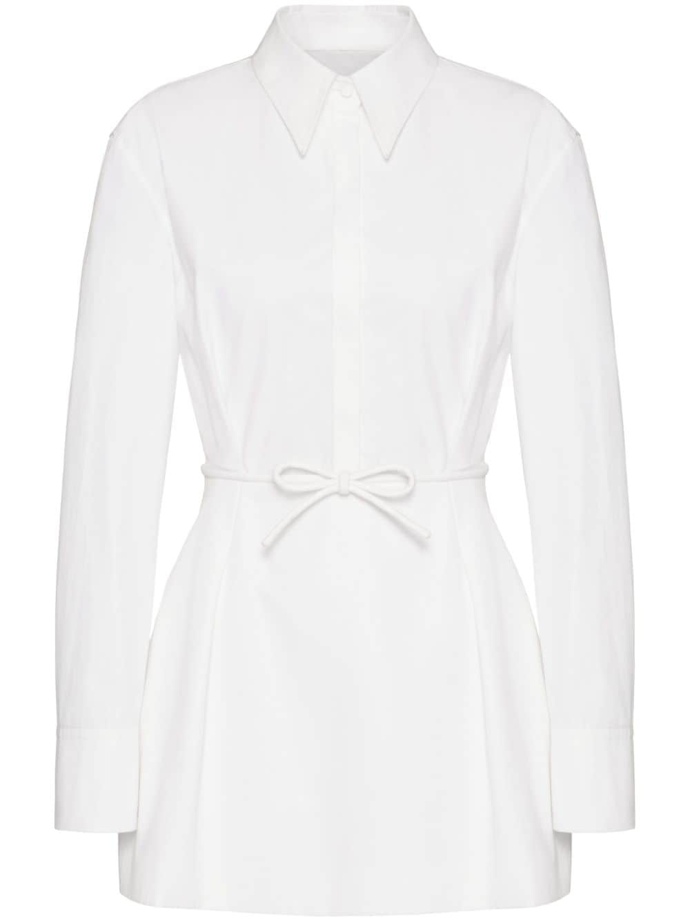 Valentino Garavani belted cotton-poplin shirt dress - White von Valentino Garavani