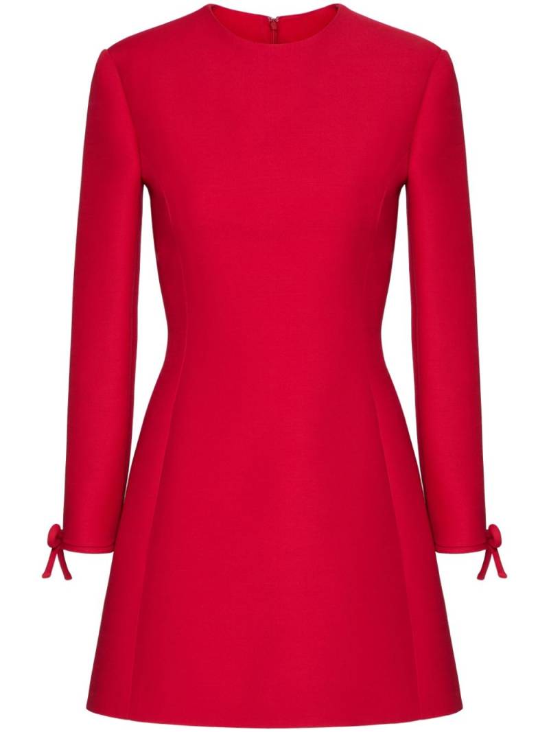 Valentino Garavani bow-detail long-sleeve minidress - Red von Valentino Garavani