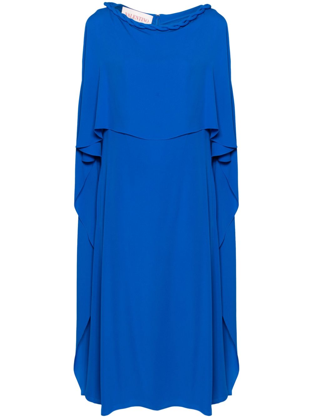 Valentino Garavani braided georgette midi dress - Blue von Valentino Garavani