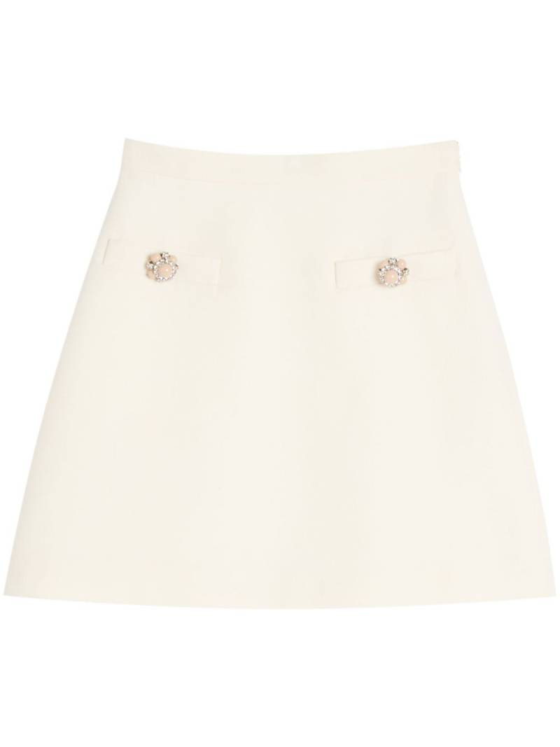 Valentino Garavani crepe couture mini skirt - White von Valentino Garavani