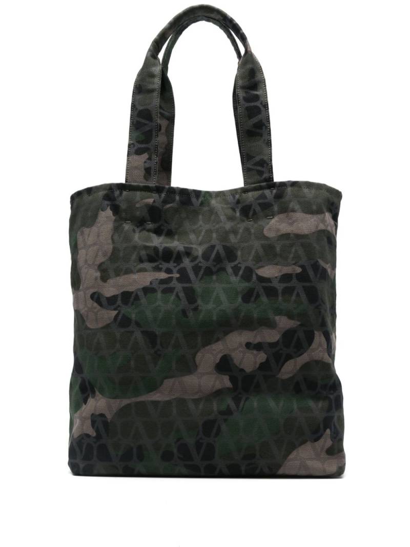 Valentino Garavani camouflage-pattern tote bag - Green von Valentino Garavani