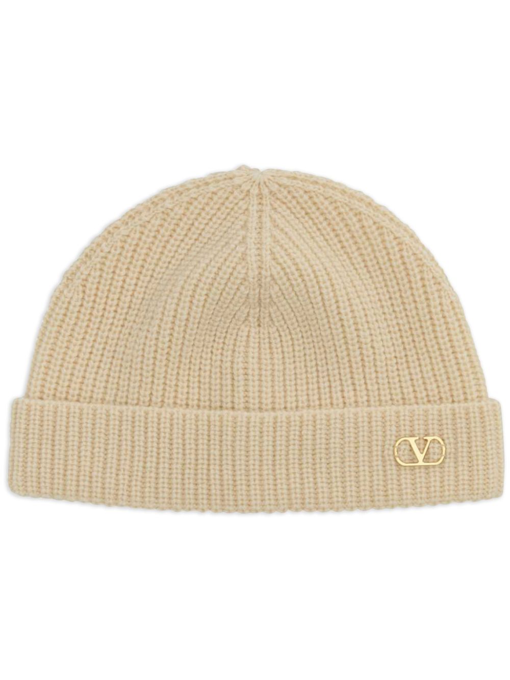 Valentino Garavani cashmere beanie hat - Neutrals von Valentino Garavani