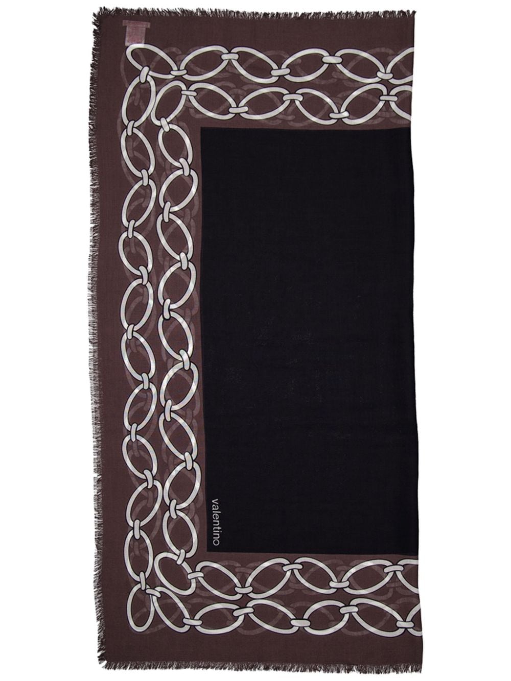 Valentino Garavani chain link-print shawl - Brown von Valentino Garavani