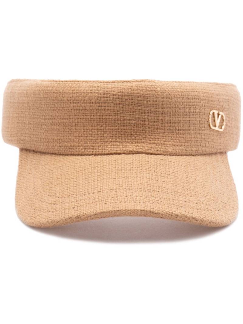 Valentino Garavani cotton visor hat - Brown von Valentino Garavani