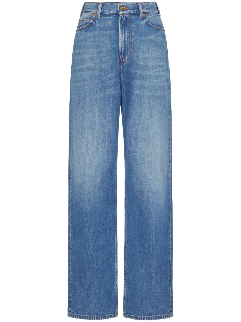 Valentino Garavani cotton wide-leg jeans - Blue von Valentino Garavani