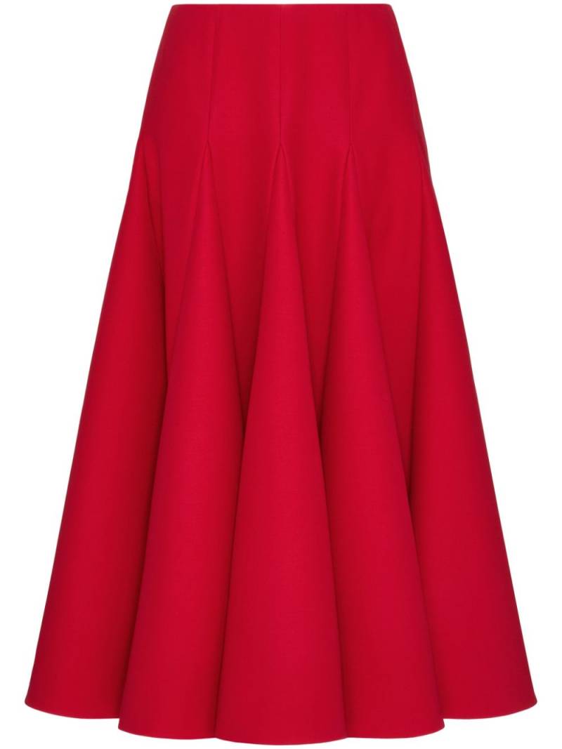 Valentino Garavani crepe couture midi skirt - Red von Valentino Garavani