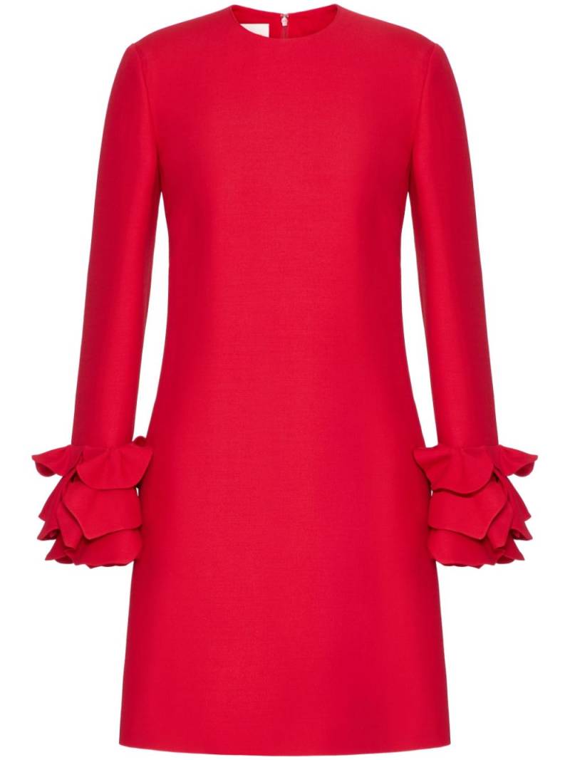 Valentino Garavani crepe long sleeve mini dress - Red von Valentino Garavani