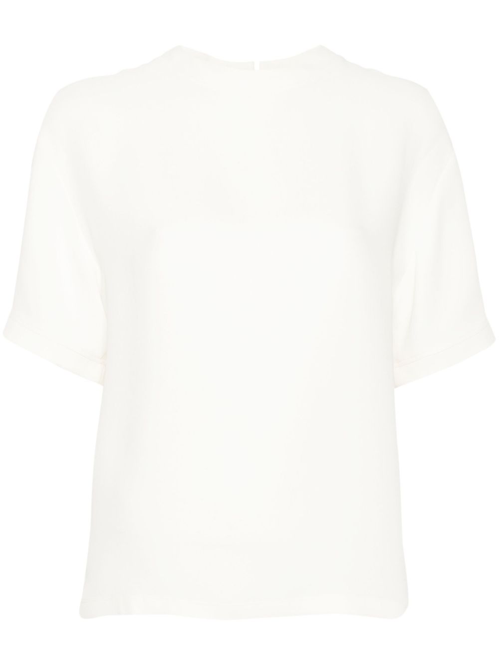 Valentino Garavani crew-neck silk T-shirt - Neutrals von Valentino Garavani