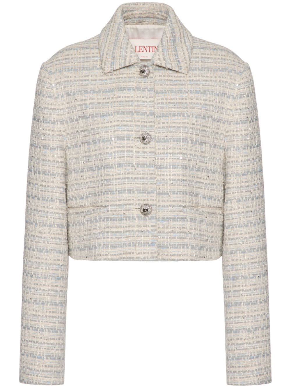 Valentino Garavani cropped tweed jacket - Neutrals von Valentino Garavani