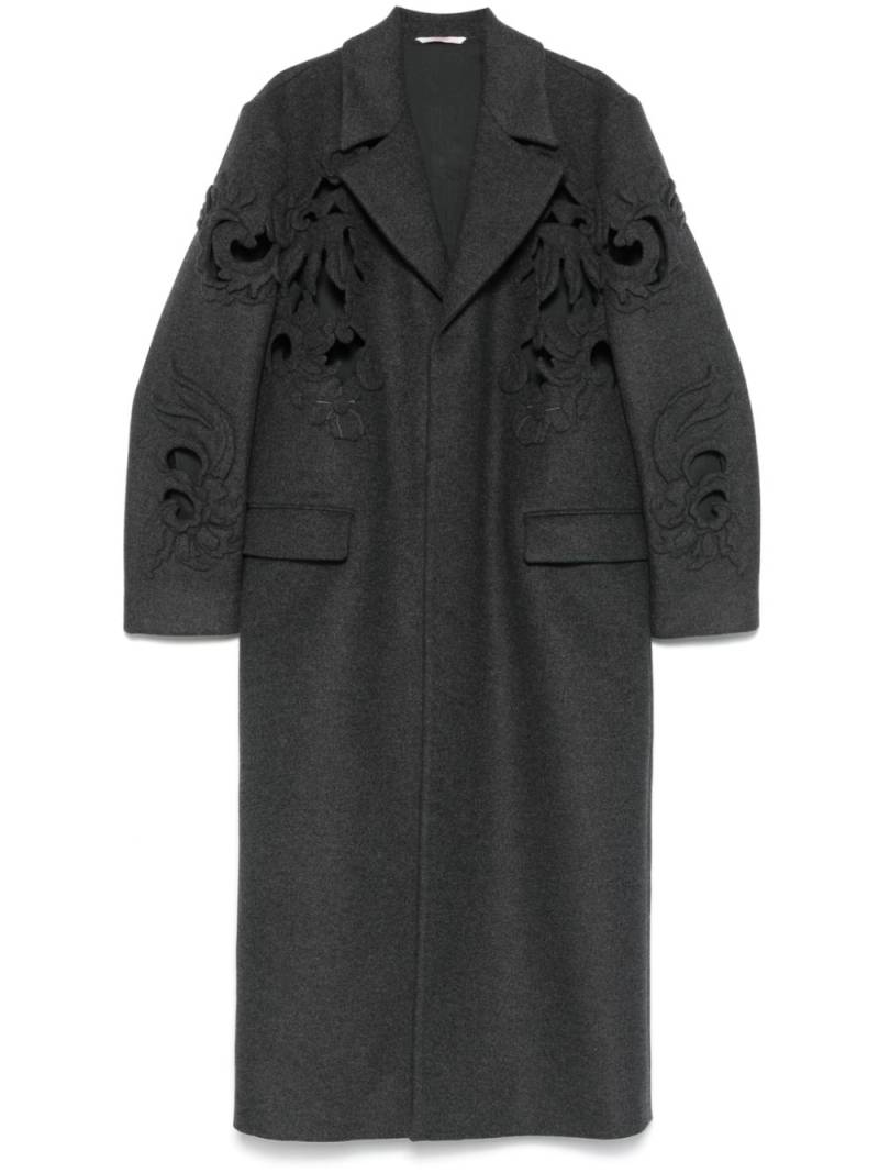 Valentino Garavani cut-out coat - Grey von Valentino Garavani