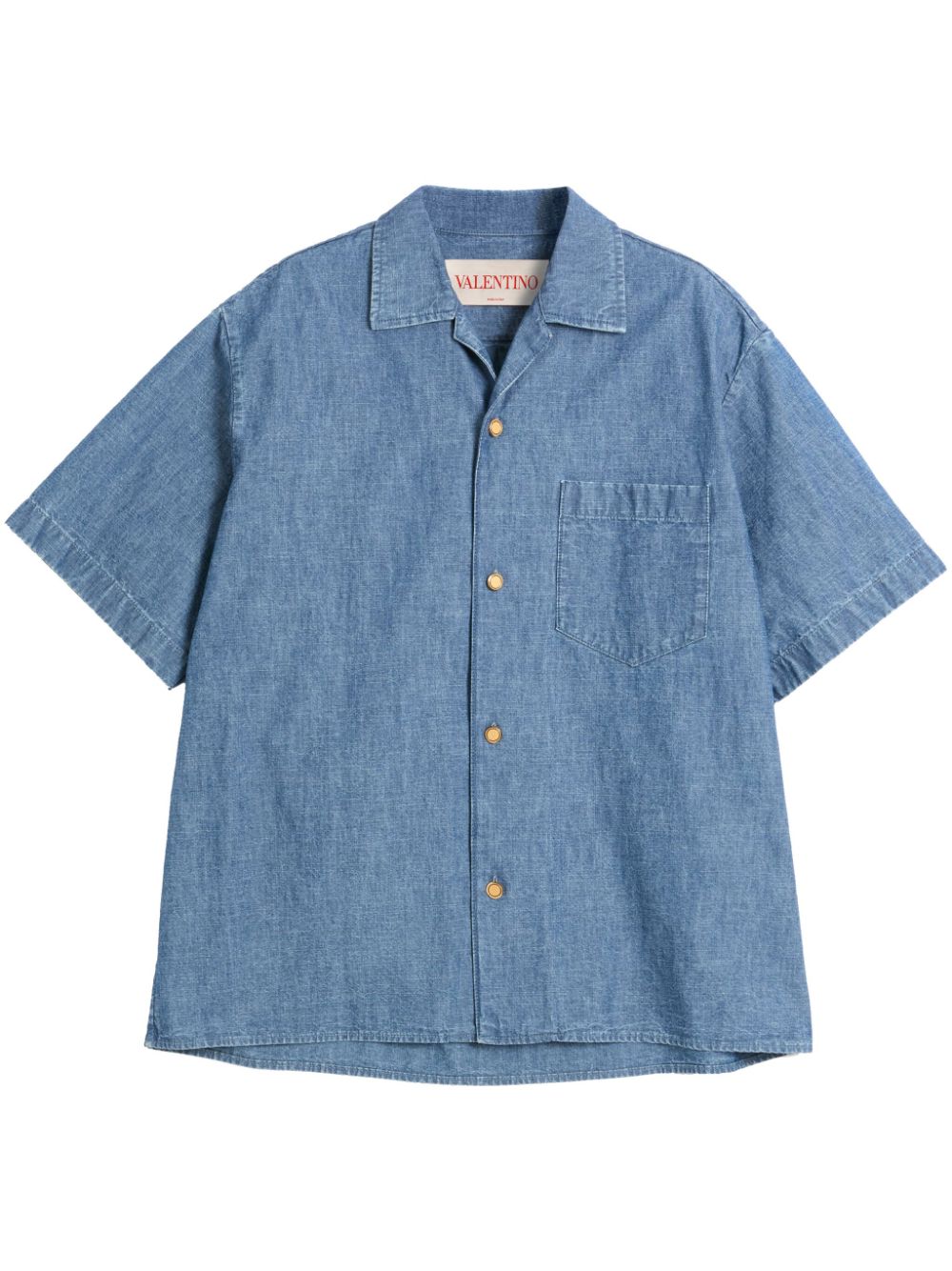 Valentino Garavani denim bowling shirt - Blue von Valentino Garavani