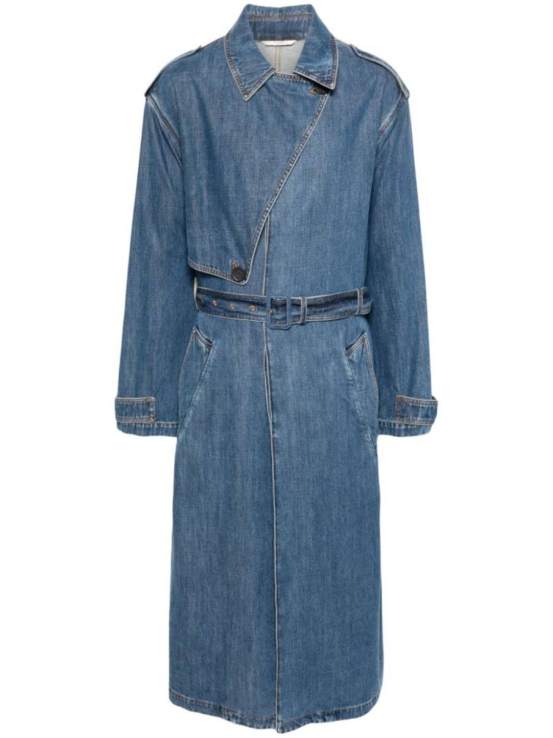 Valentino Garavani denim trench coat - Blue von Valentino Garavani