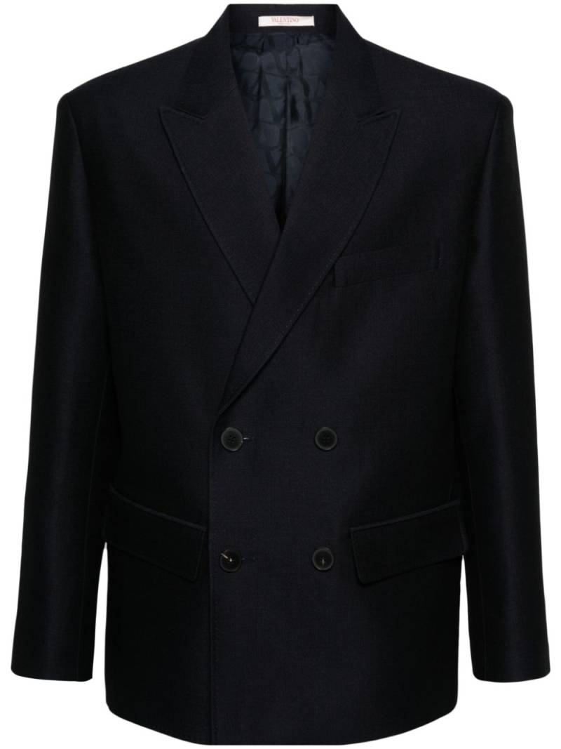 Valentino Garavani double-breasted blazer - Blue von Valentino Garavani