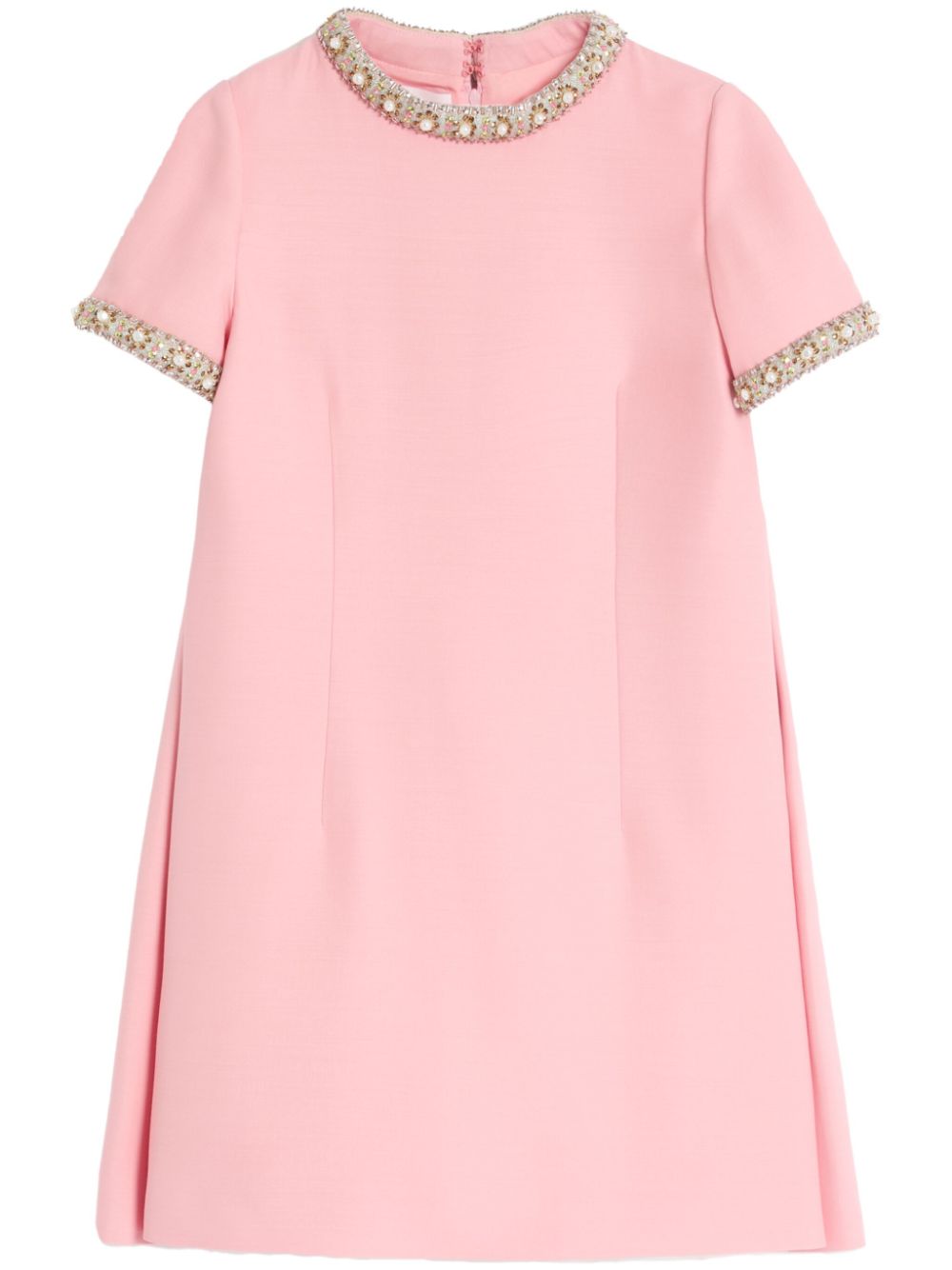 Valentino Garavani embroidered crepe mini dress - Pink von Valentino Garavani