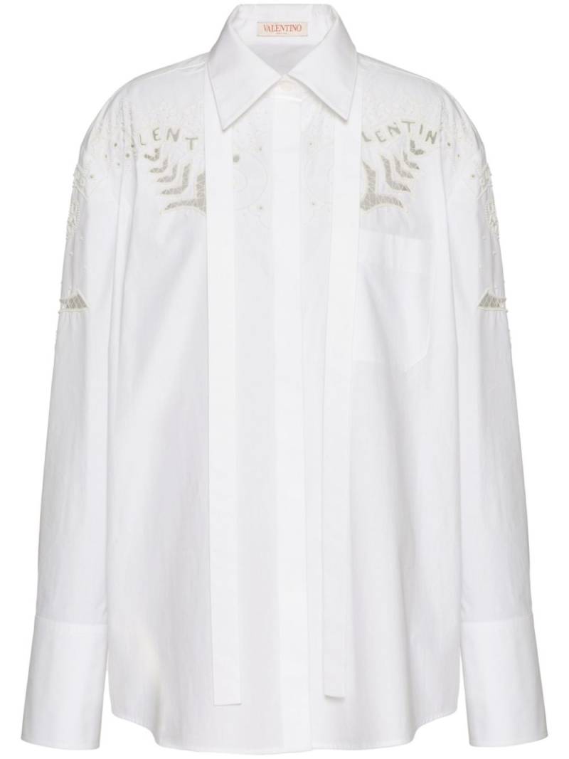 Valentino Garavani embroidered-motif button-up shirt - White von Valentino Garavani