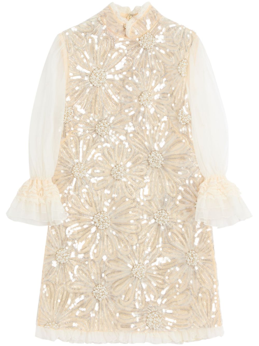 Valentino Garavani embroidered organza mini dress - White von Valentino Garavani