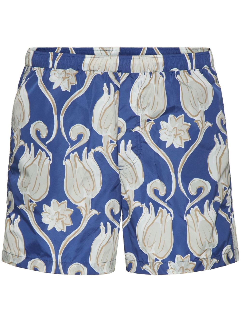 Valentino Garavani floral-print elasticated-waist swim shorts - Blue von Valentino Garavani