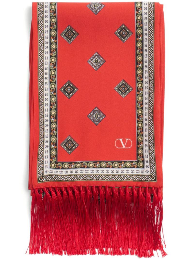 Valentino Garavani Chamber silk bandeau scarf - Red von Valentino Garavani