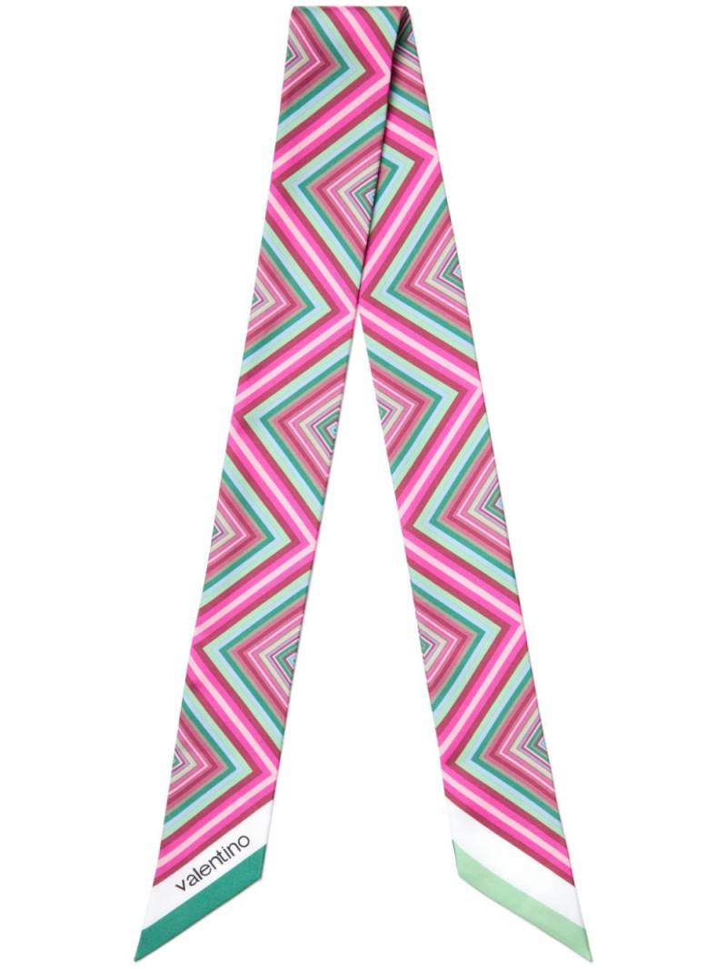 Valentino Garavani geometric-print silk scarf - Pink von Valentino Garavani