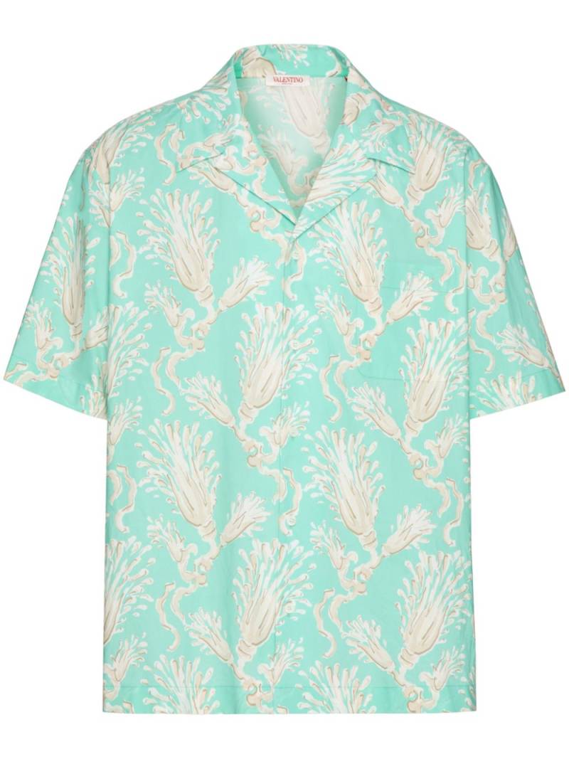 Valentino Garavani graphic-print cotton T-shirt - Green von Valentino Garavani