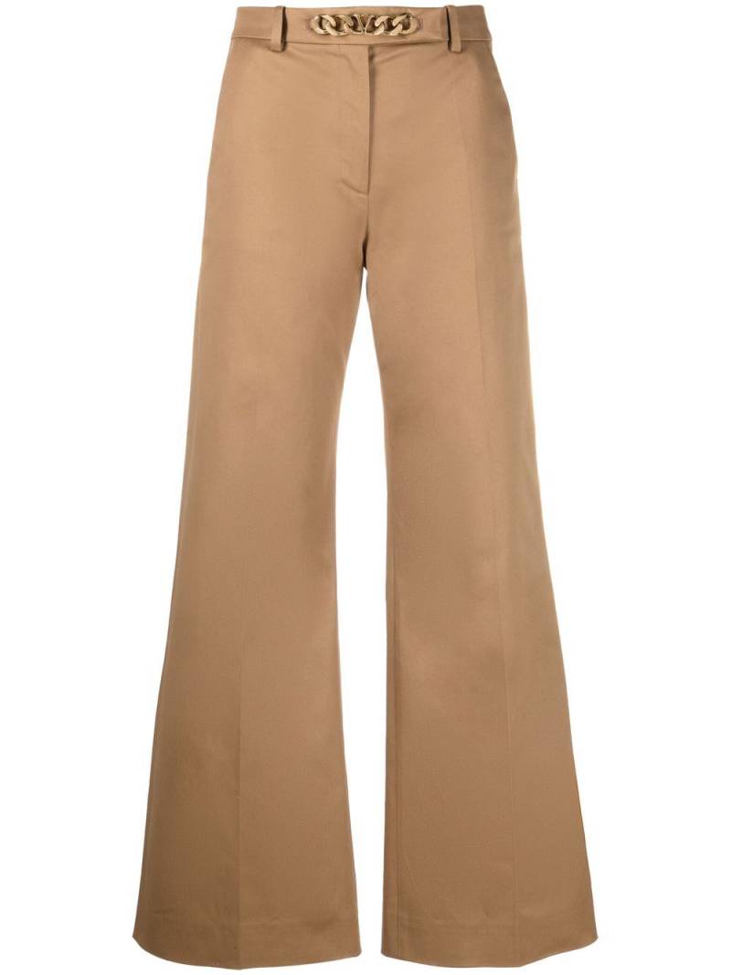 Valentino Garavani high-waisted wide-leg trousers - Brown von Valentino Garavani