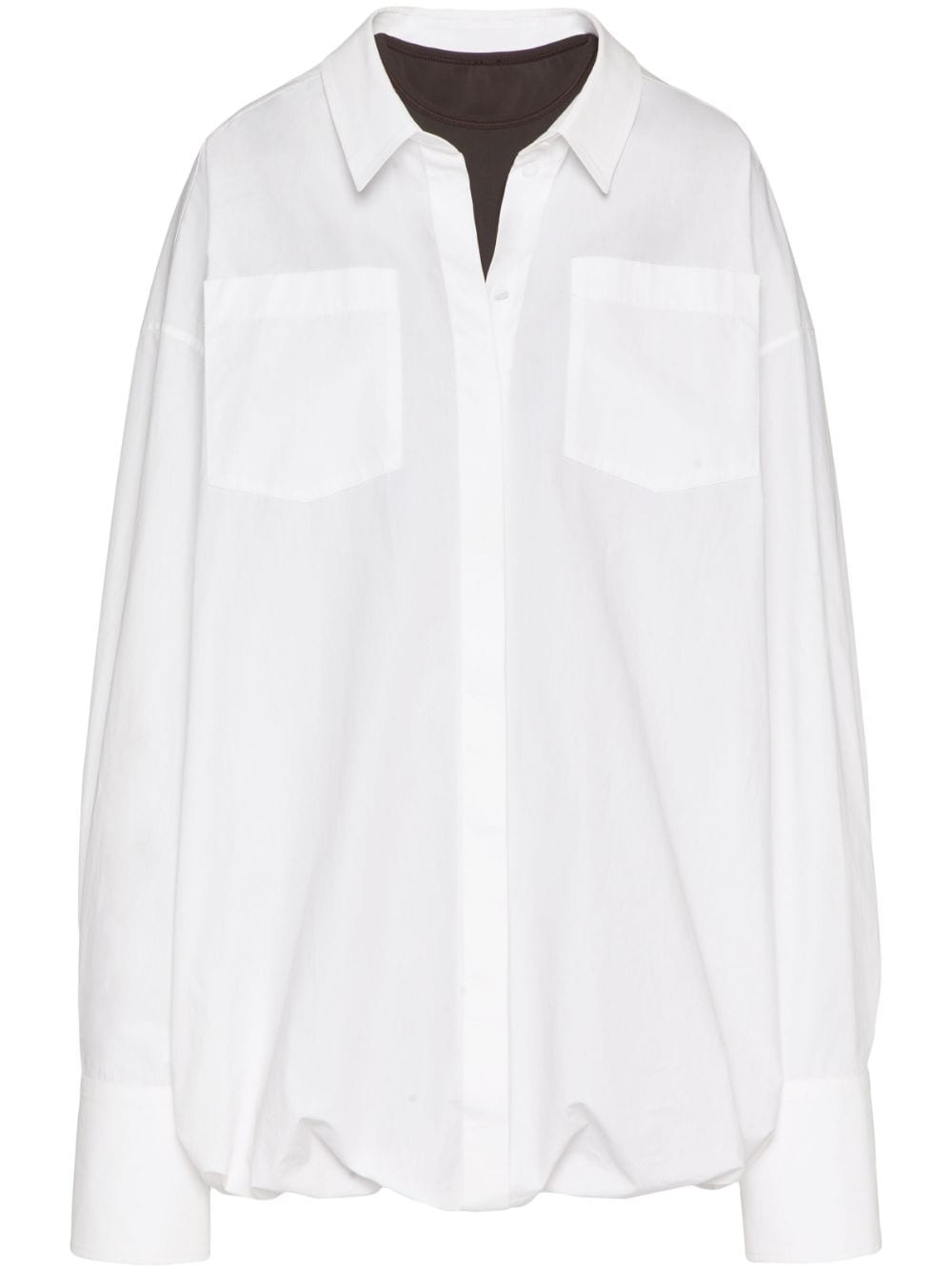 Valentino Garavani layered long-sleeve shirtdress - White von Valentino Garavani