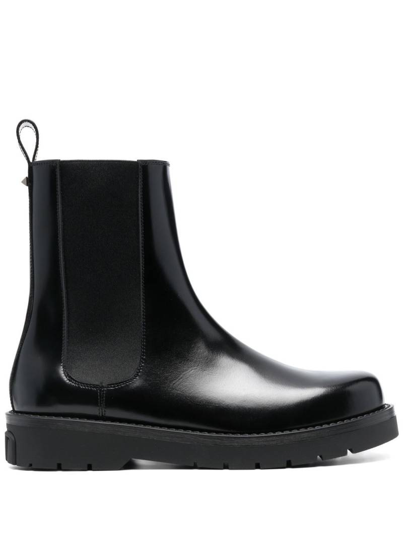 Valentino Garavani leather Chelsea boots - Black von Valentino Garavani