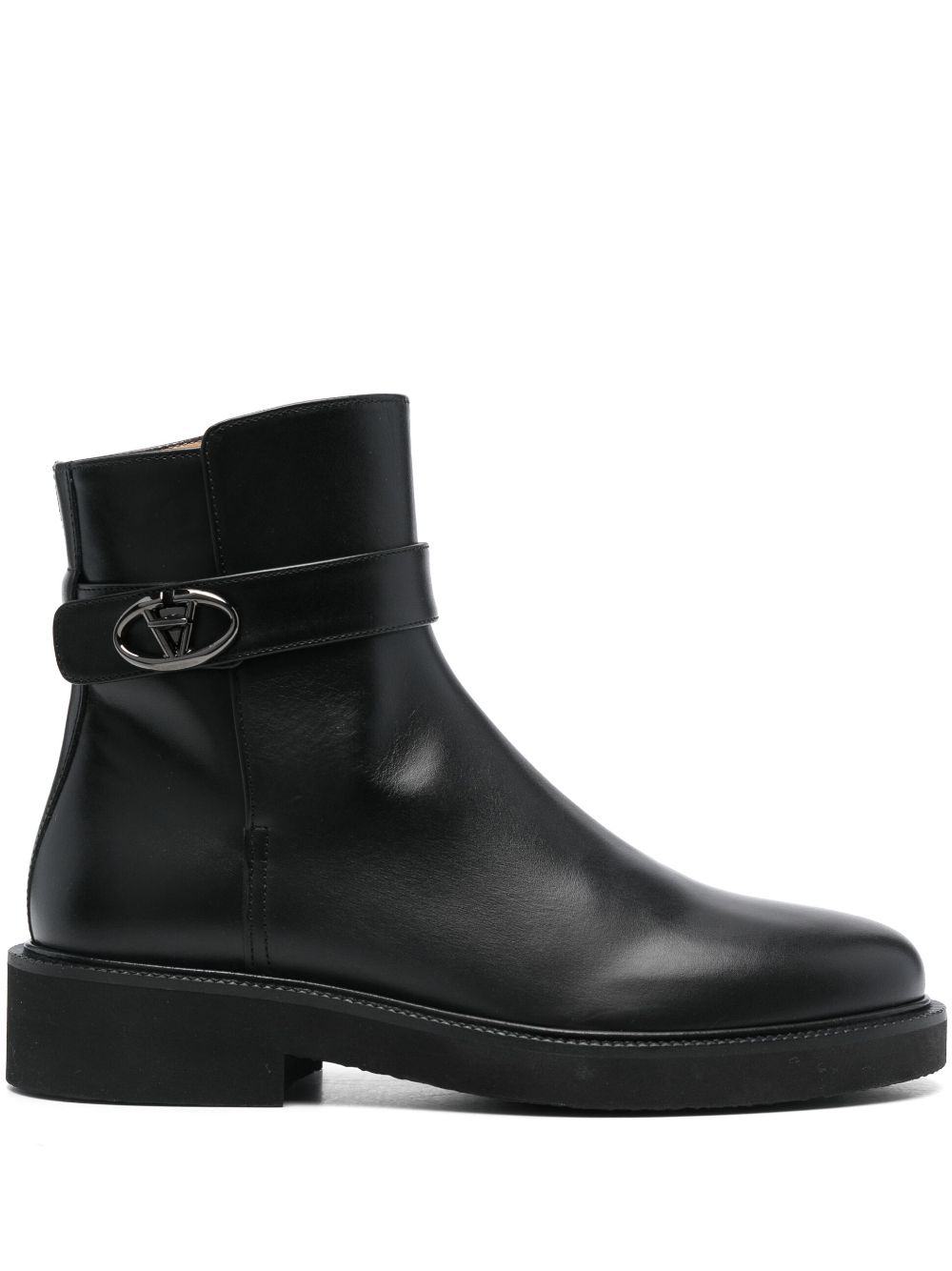 Valentino Garavani leather ankle boots - Black von Valentino Garavani