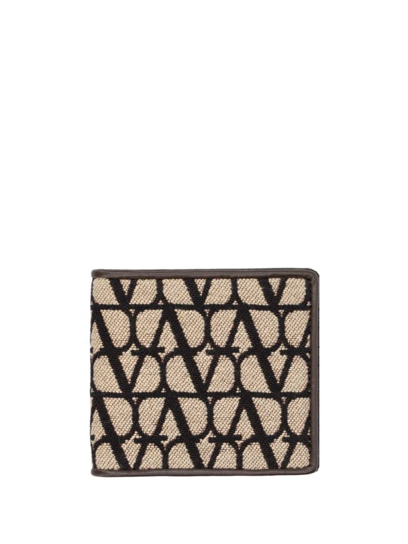 Valentino Garavani logo-jacquard bi-fold wallet - Black von Valentino Garavani