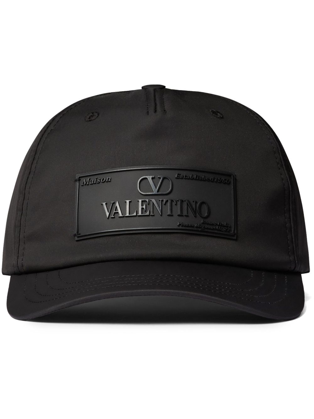 Valentino Garavani logo-patch baseball cap - Black von Valentino Garavani