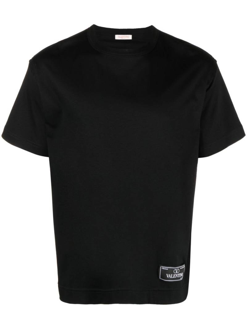 Valentino Garavani logo-patch cotton T-shirt - Black von Valentino Garavani