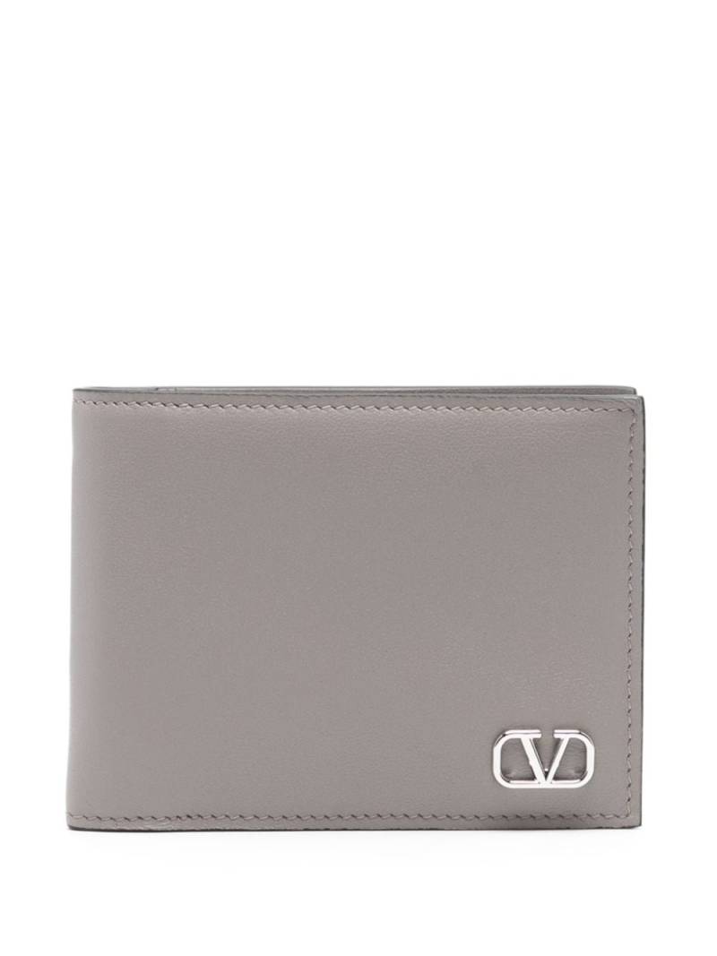 Valentino Garavani logo-plaque bi-fold wallet - Grey von Valentino Garavani