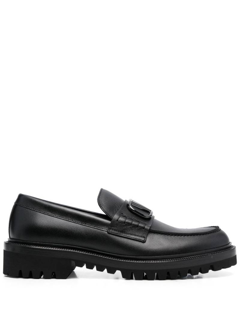 Valentino Garavani VLogo Signature leather loafers - Black von Valentino Garavani