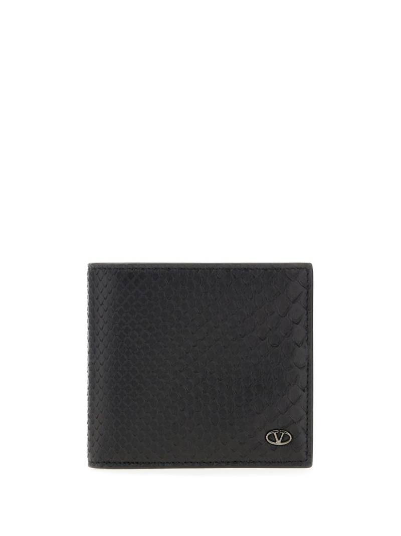 Valentino Garavani logo-plaque wallet - Black von Valentino Garavani