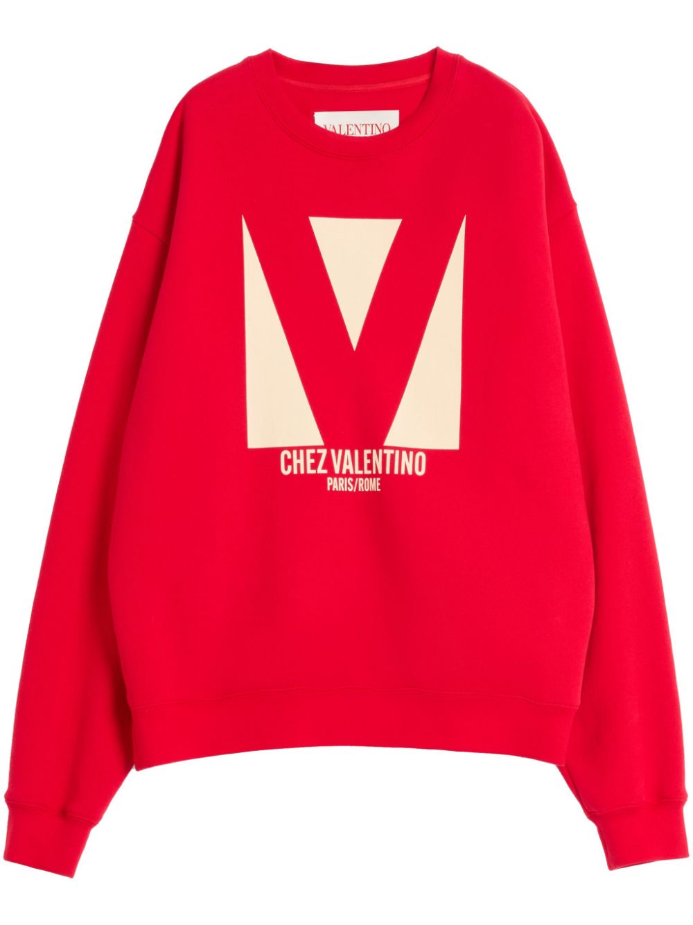 Valentino Garavani logo-print cotton sweater - Red von Valentino Garavani