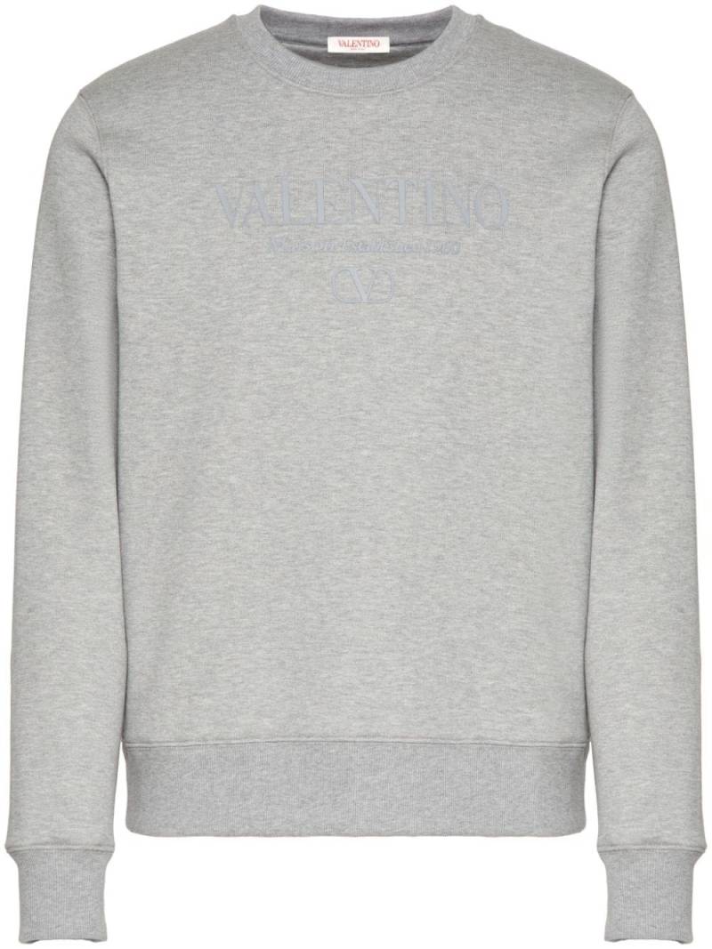 Valentino Garavani logo-print cotton sweatshirt - Grey von Valentino Garavani