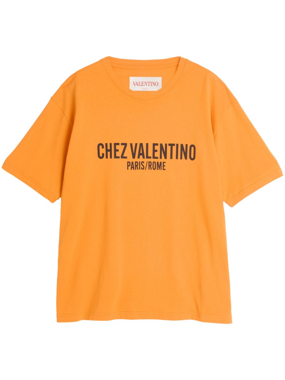 Valentino Garavani logo-print cotton t-shirt - Orange von Valentino Garavani