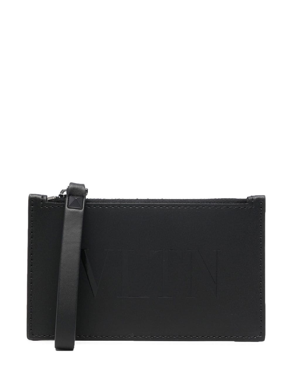 Valentino Garavani logo-print zipped wallet - Black von Valentino Garavani