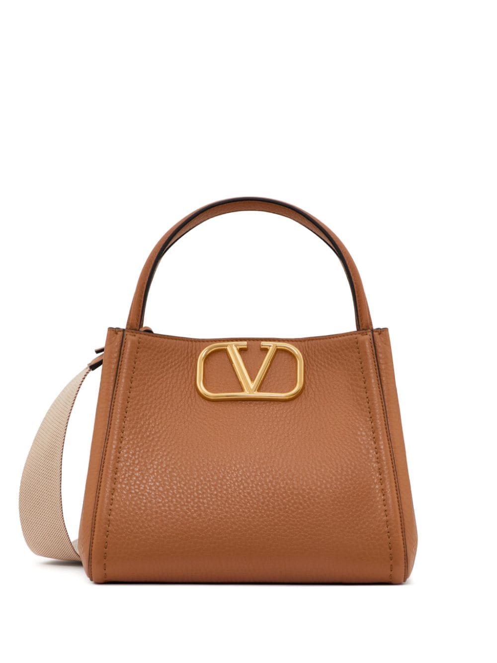 Valentino Garavani medium Alltime leather tote bag - Brown von Valentino Garavani