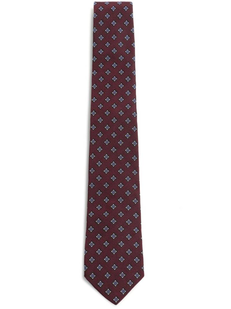 Valentino Garavani micro-check silk tie - Red von Valentino Garavani