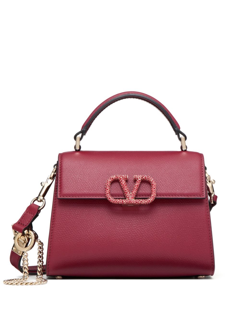 Valentino Garavani mini VSling leather tote bag - Red von Valentino Garavani